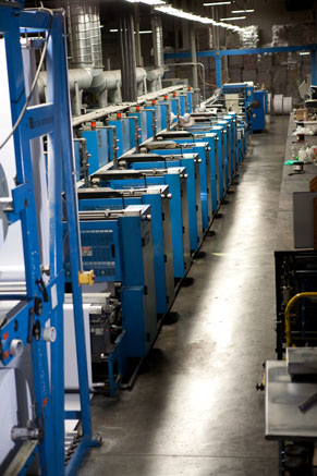 Picture of our 10 color printint press