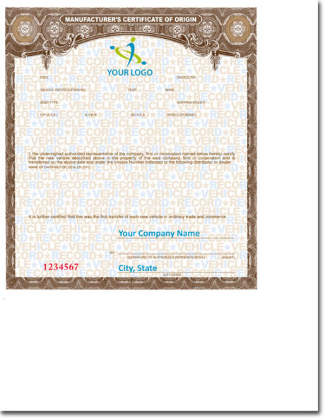 MCO/MSO Certificates Archives • Buy Manufacturer Certificate of Origin's