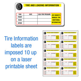 Laser Printable Tire Labels