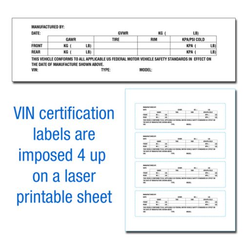 VIN Certification Labels